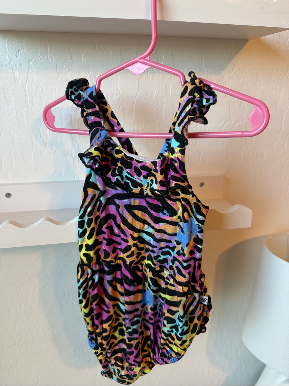 Bums & Roses Rainbow Animal Print Romper